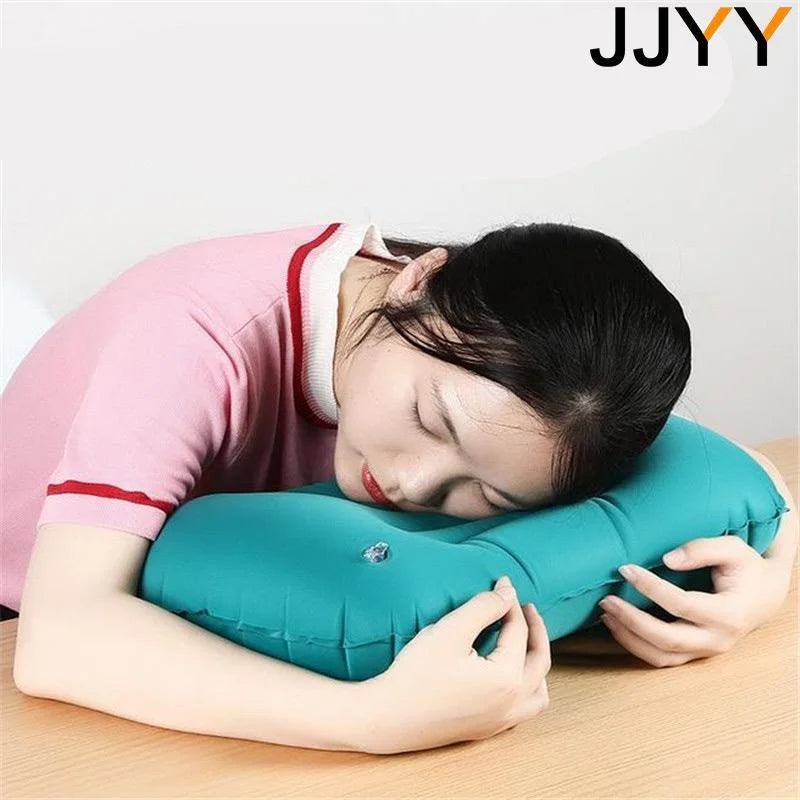 Travel Pillow Air Inflatable Airplane Car Pillows Folding Press Type Bed Neck Cushion