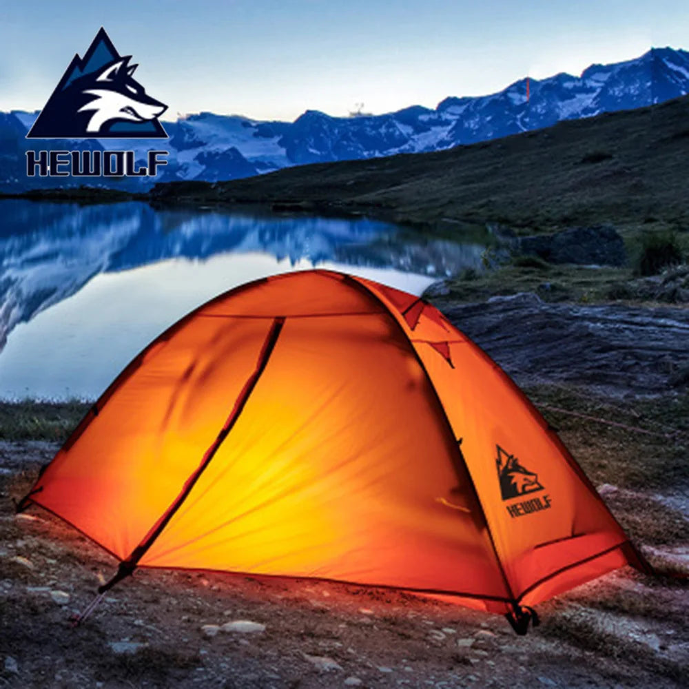 1-Person Ultralight Camping Tent - Double Layer, Waterproof with Floor Mat