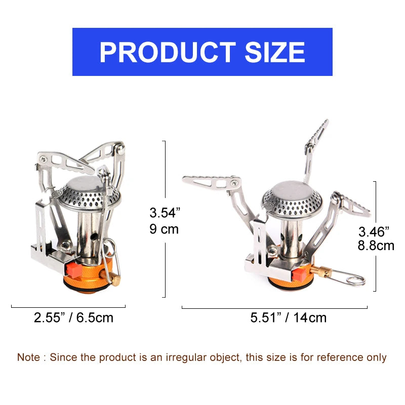 Widesea Camping Gas Stove Heater - Foldable One-piece Burner for Outdoor Cooking