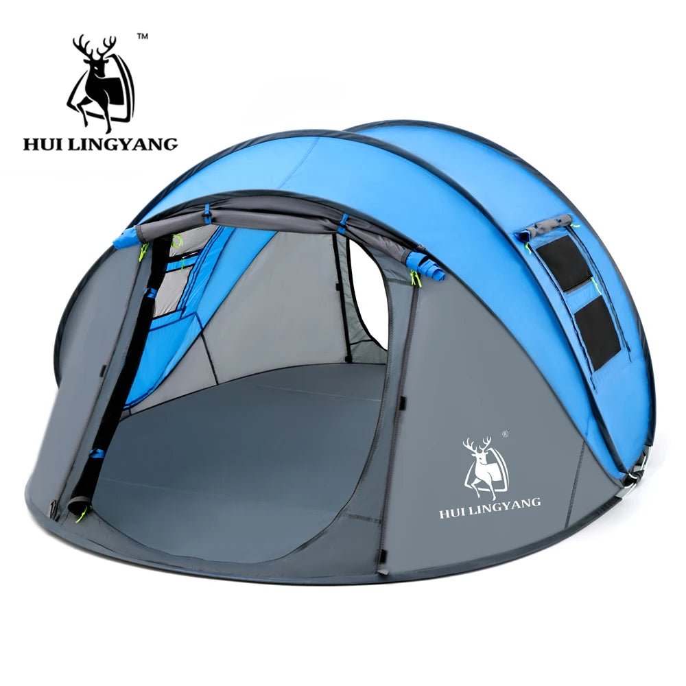 Throw Tent - Automatic Pop-Up Waterproof Camping Hiking Tent for Large Families