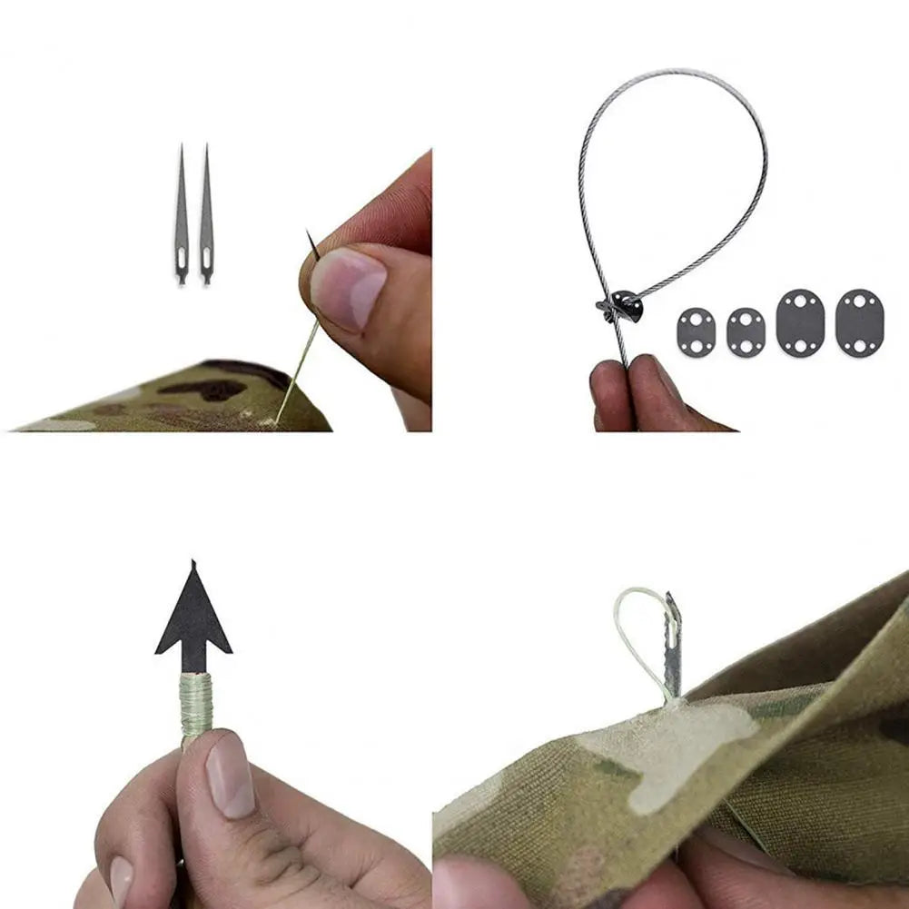 Stainless Steel Fishing Hook Card: Compact Multifunction Tool for Outdoor Survival