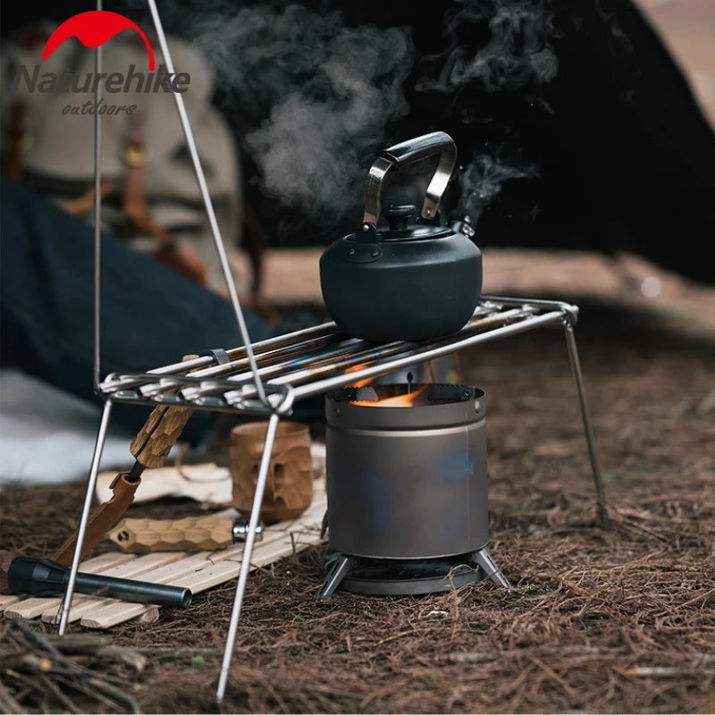 Camping Wood Stove | Titanium Portable Wood Burning Folding Ultralight Stove for Outdoor Picnic Cooking