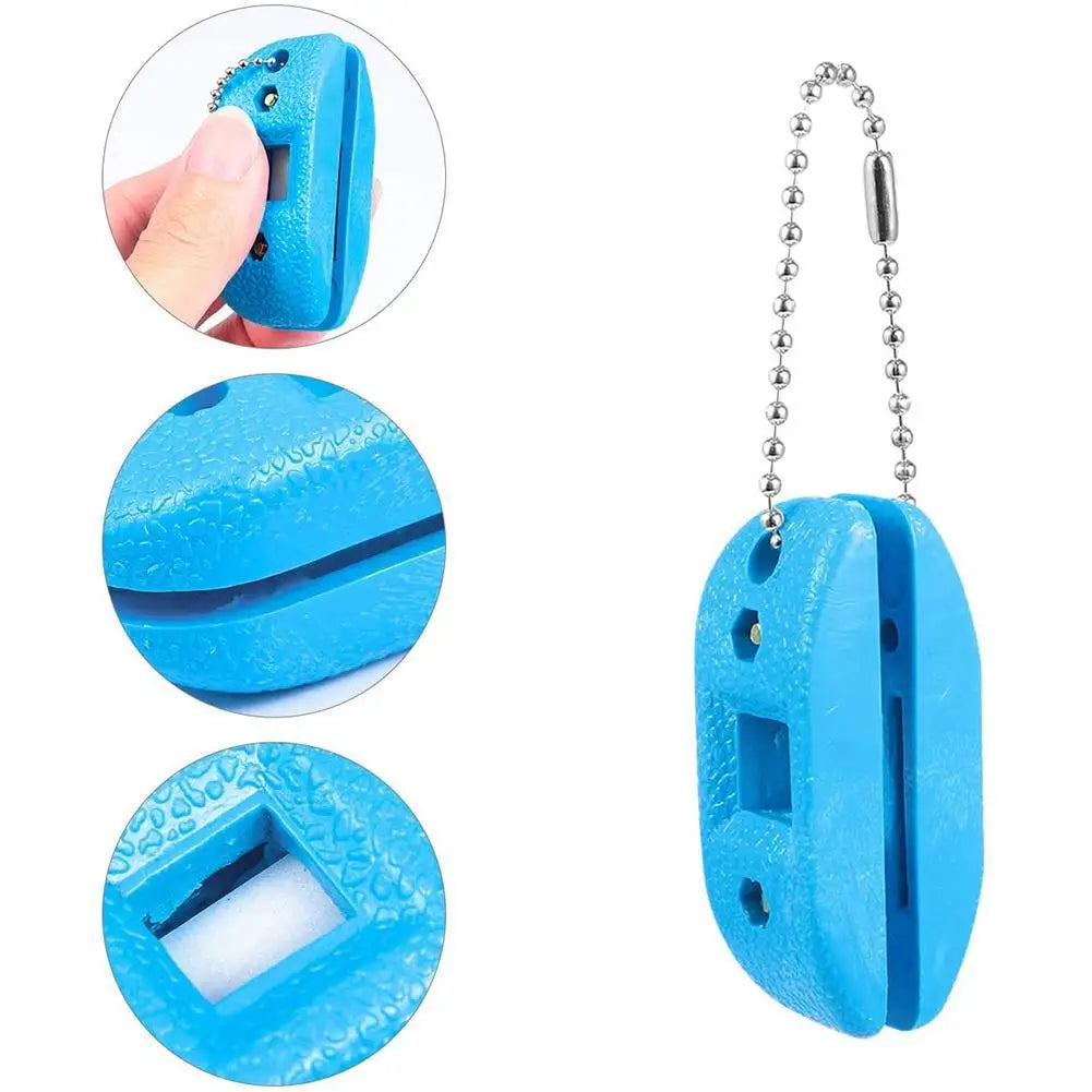 White Sandstone Ice Skate Double Side Sharpener - Portable Hanging Ice Hockey Shoe Blades Sharpener