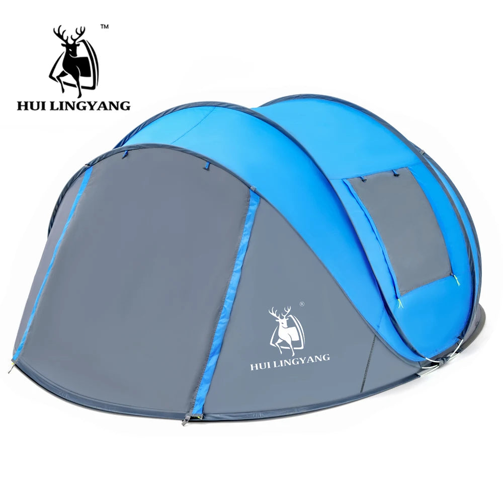 Throw Tent - Automatic Pop-Up Waterproof Camping Hiking Tent for Large Families