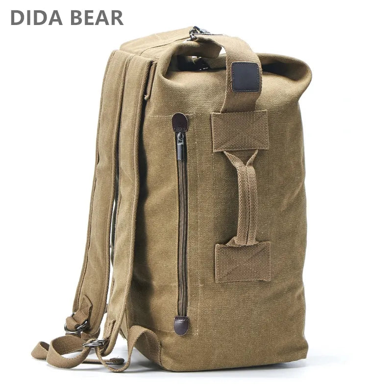 Military Tactical Backpack - Camouflage Canvas Outdoor Sports Bag for Climbing, Hunting, Fishing, and Hiking