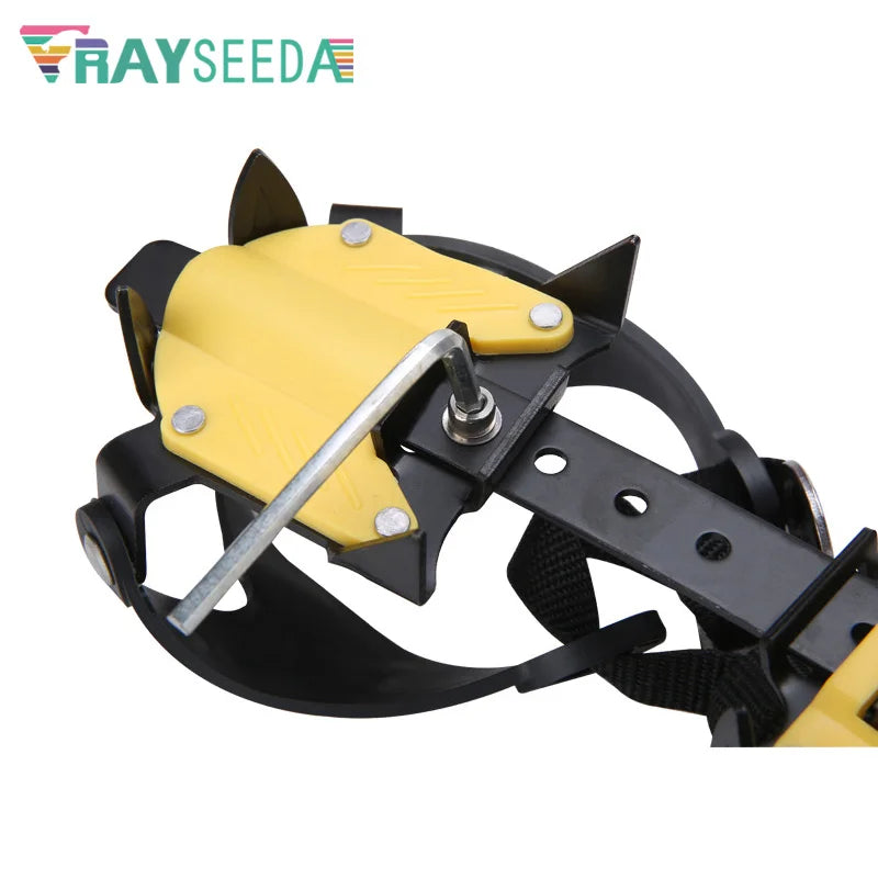 Professional 10-Teeth Antislip Climbing Crampons – High Strength Manganese Steel Ice Cleats