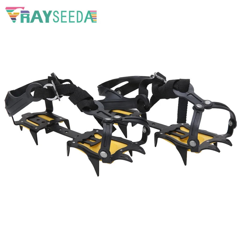 Professional 10-Teeth Antislip Climbing Crampons – High Strength Manganese Steel Ice Cleats