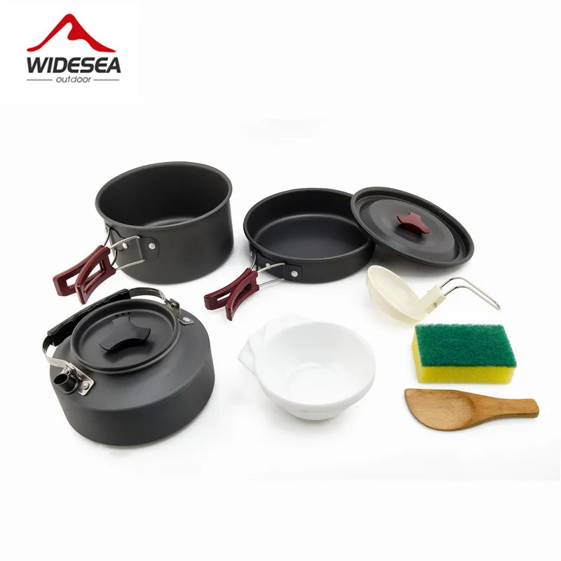 Outdoor Camping Cookware Set: Compact and Durable Kit for Hiking and Picnics