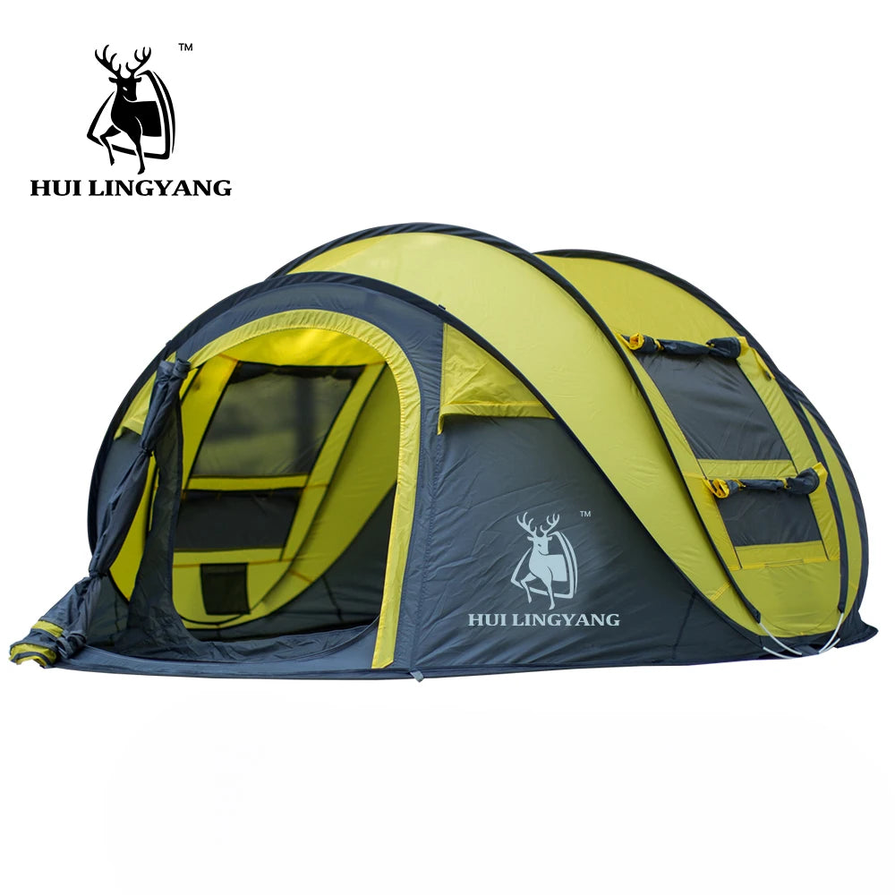 Throw Tent - Automatic Pop-Up Waterproof Camping Hiking Tent for Large Families