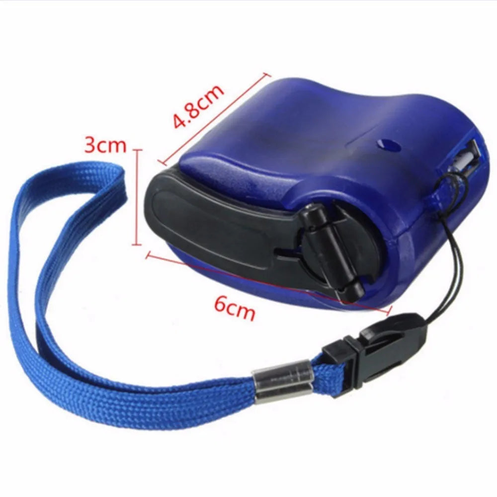 Portable USB Hand Crank Charger - Emergency Mobile Phone Charging Power Generator for Urgent Calls