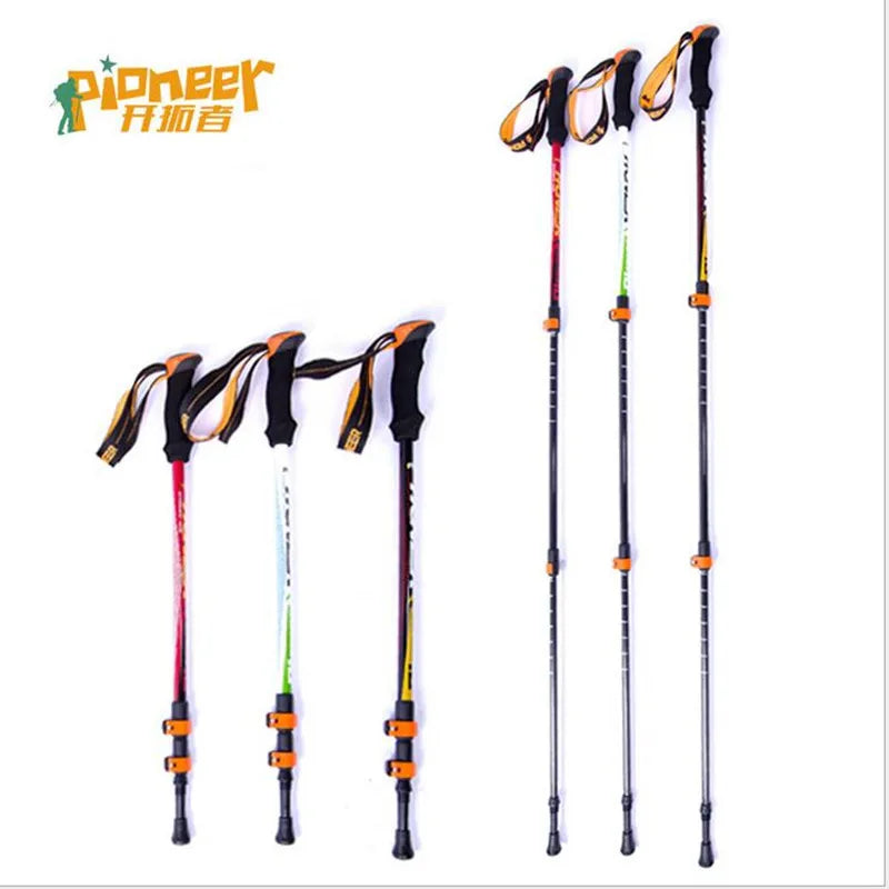 Trekking Stick Carbon Fiber Nordic Skiing Walking Cane