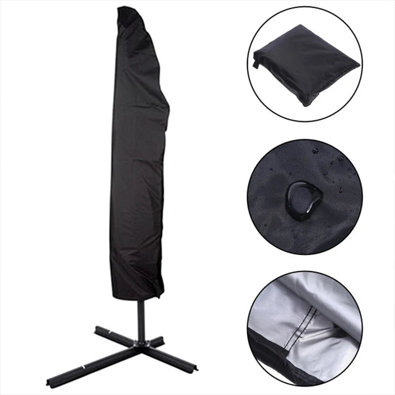 Outdoor Parasol Umbrella Cover Waterproof Dustproof Cantilever Outdoor Garden Patio Umbrella Shield