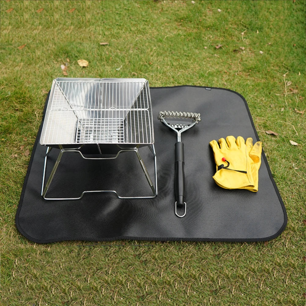 Outdoor Camping Fireproof Cloth Picnic Barbecue Flame Retardant Protective Mat