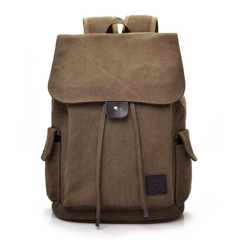 High-Quality Canvas Men’s Backpack - Large Shoulder School Bag for Travel, Camping, and Fashion