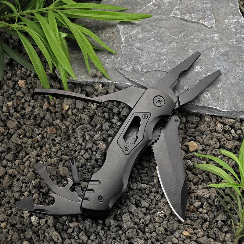 Portable Folding Multi-Purpose Mini Pliers - Combination Knife and Wire Cutter for Outdoor Emergency and EDC