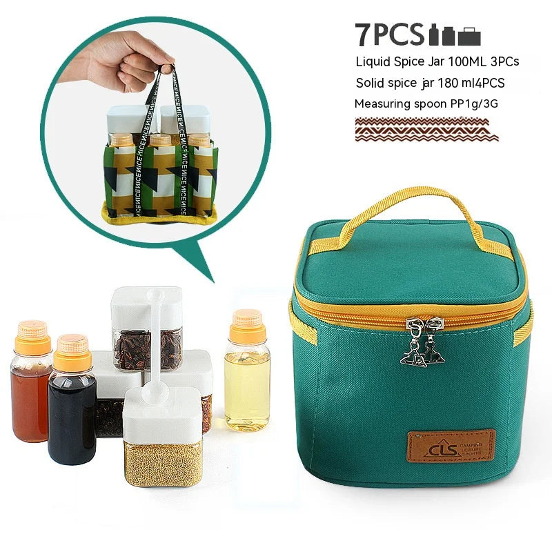 Portable Outdoor Camping Kitchen Set with Seasoning Jar