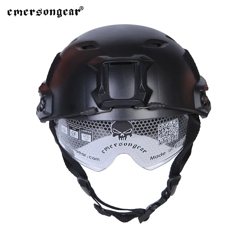 Emersongear Tactical FAST Helmet with Protective Goggles - BJ Type for Airsoft, Hunting, and Outdoor Sports