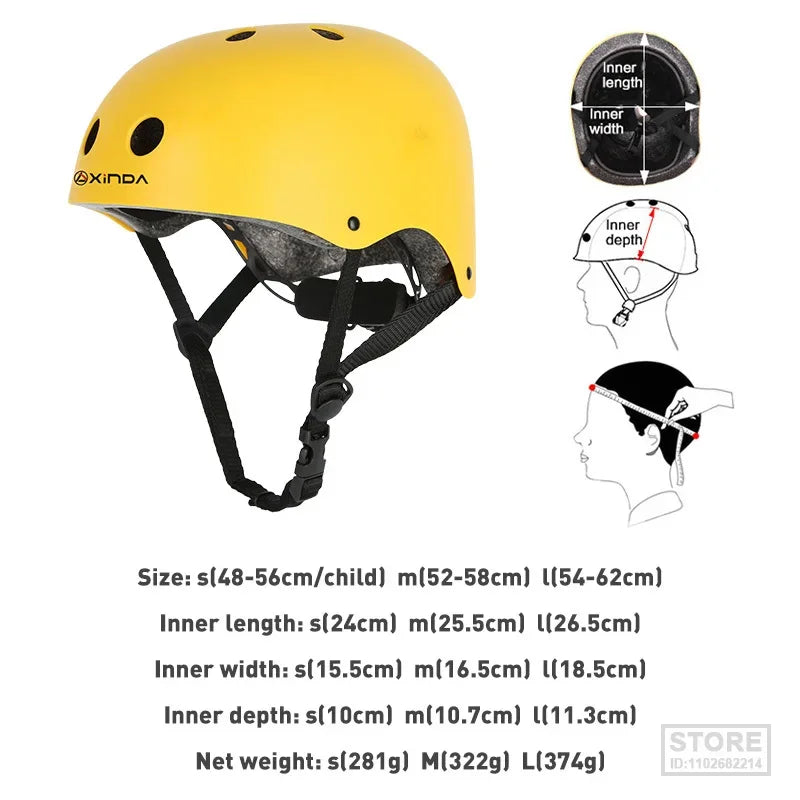 Outdoor Safety Helmet - Protective Gear for Rock Climbing, Camping, Hiking, and Riding