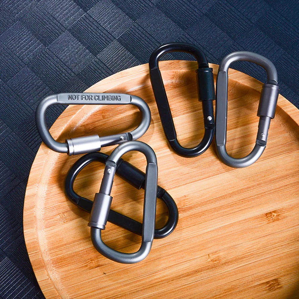 4Pcs Carabiner Set - Tactical Aluminum Alloy Carabiner Hooks for Camping, Survival, EDC, and Outdoor Activities