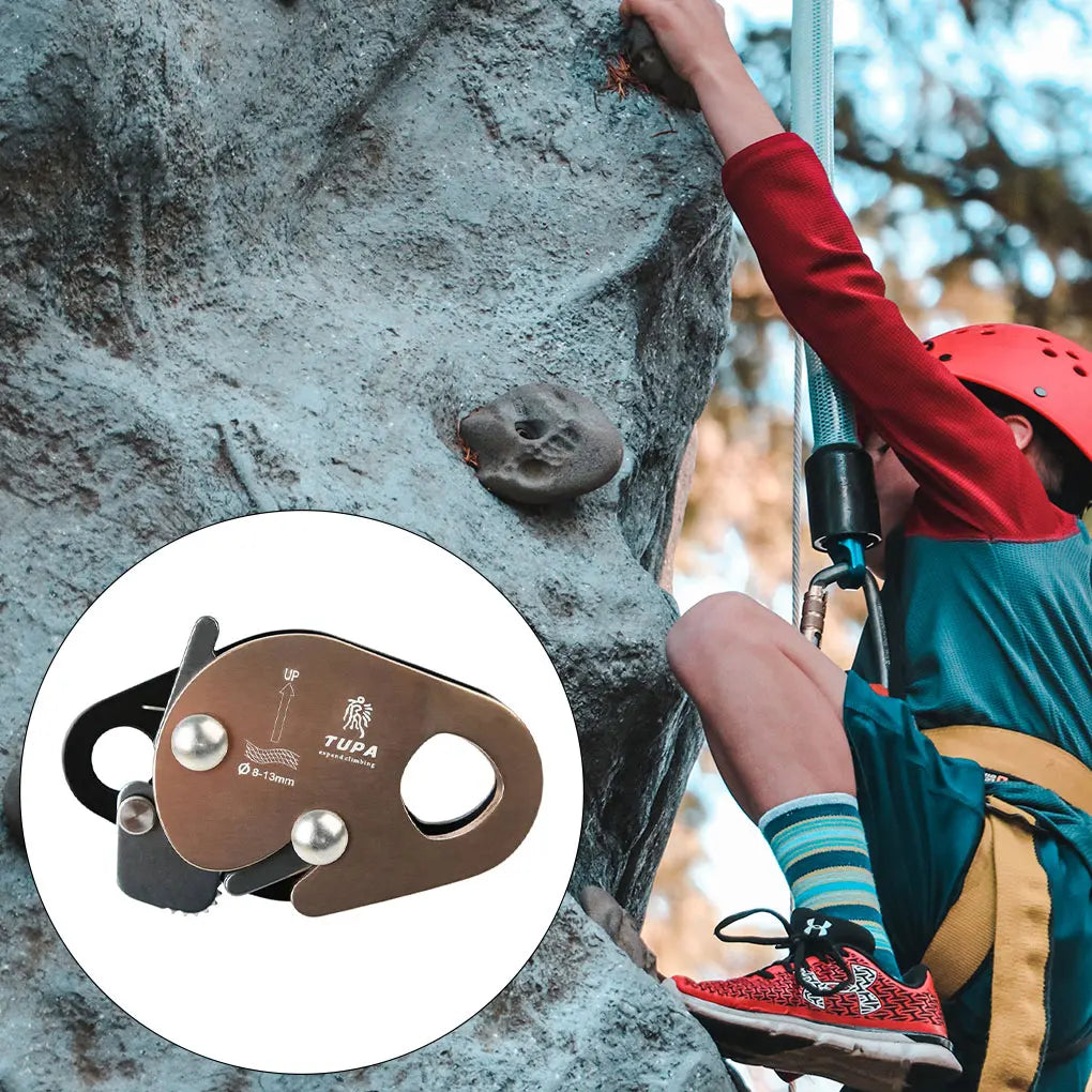 Climbing Rope Grab Device - Anti-Falling Lock Equipment for Rappelling and Belay