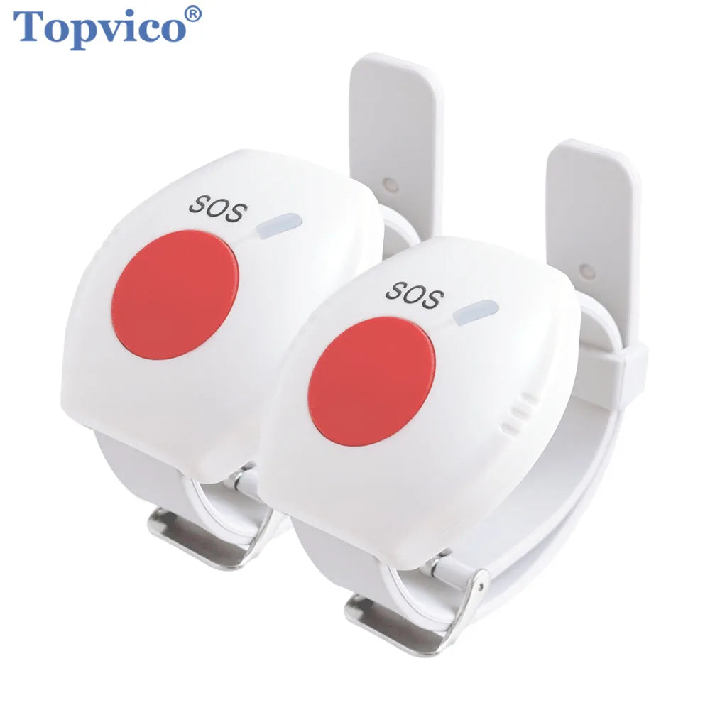 1 / 2pcs RF 433MHz Panic Button SOS Emergency Wristband for Elderly - Home Security Alarm System