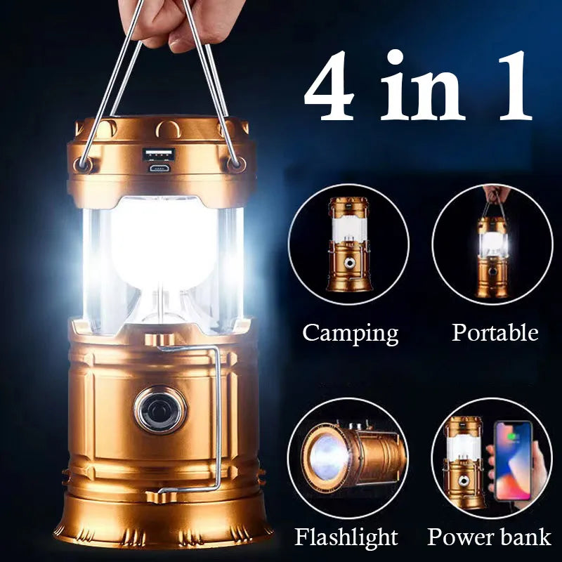 USB Rechargeable Camping Lantern - Waterproof LED Flashlight Camping Light