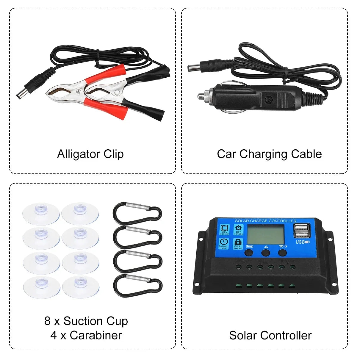 800W Solar Panel With Dual USB+DC Output