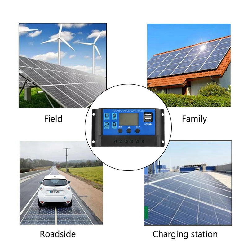 200W Solar Panel Kit With 60A Controller Portable 18V Solar Cell Power Charger for Phone Camping Hiking Car Boat RV Solar Plate