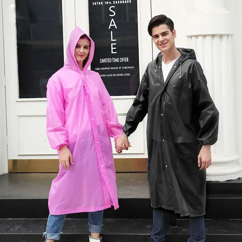 Extended Adult Raincoat - Premium EVA Thickened Waterproof Reusable Fashion Raincoat