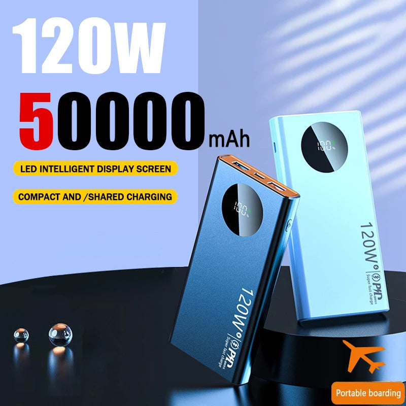 120W Super Fast Charging 50000 mAh Power Bank