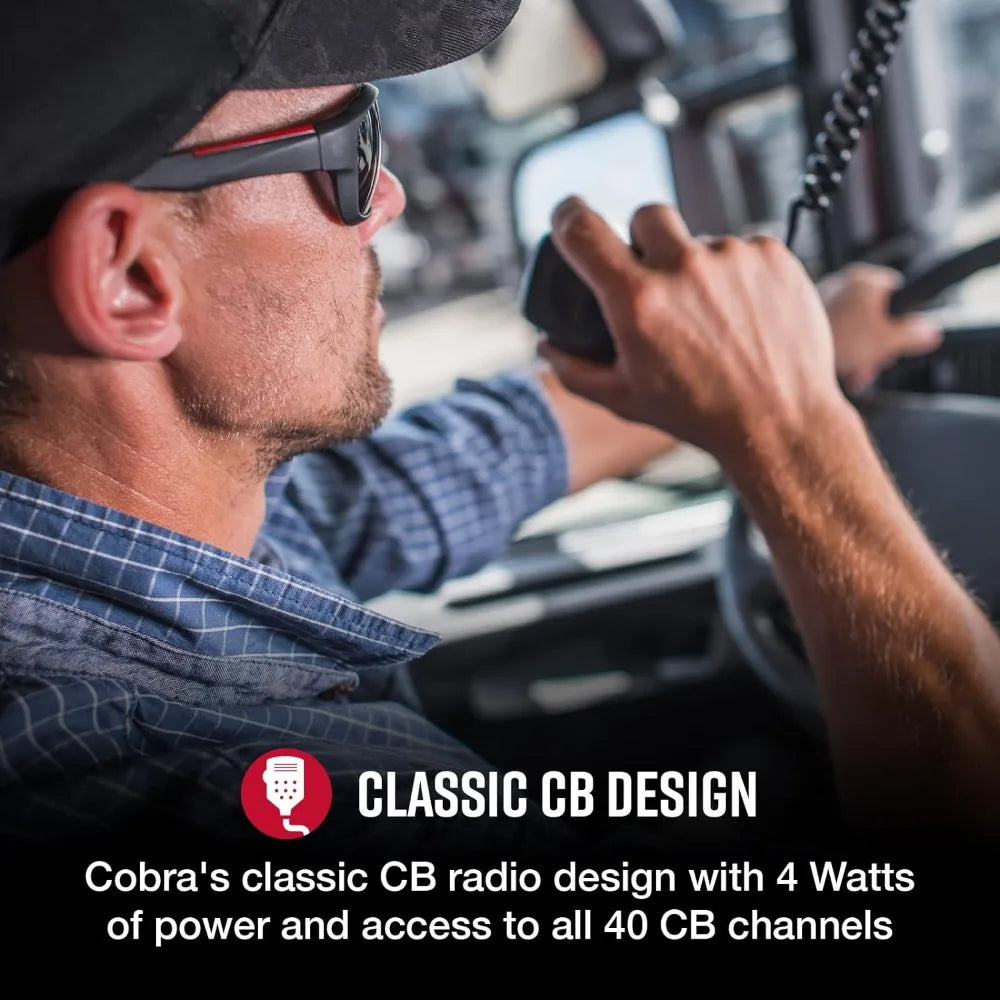 Cobra 29 LTD Classic AM/FM Professional CB Radio - Easy-to-Operate Emergency Radio with Instant Channel 9 and 4-Watt Output