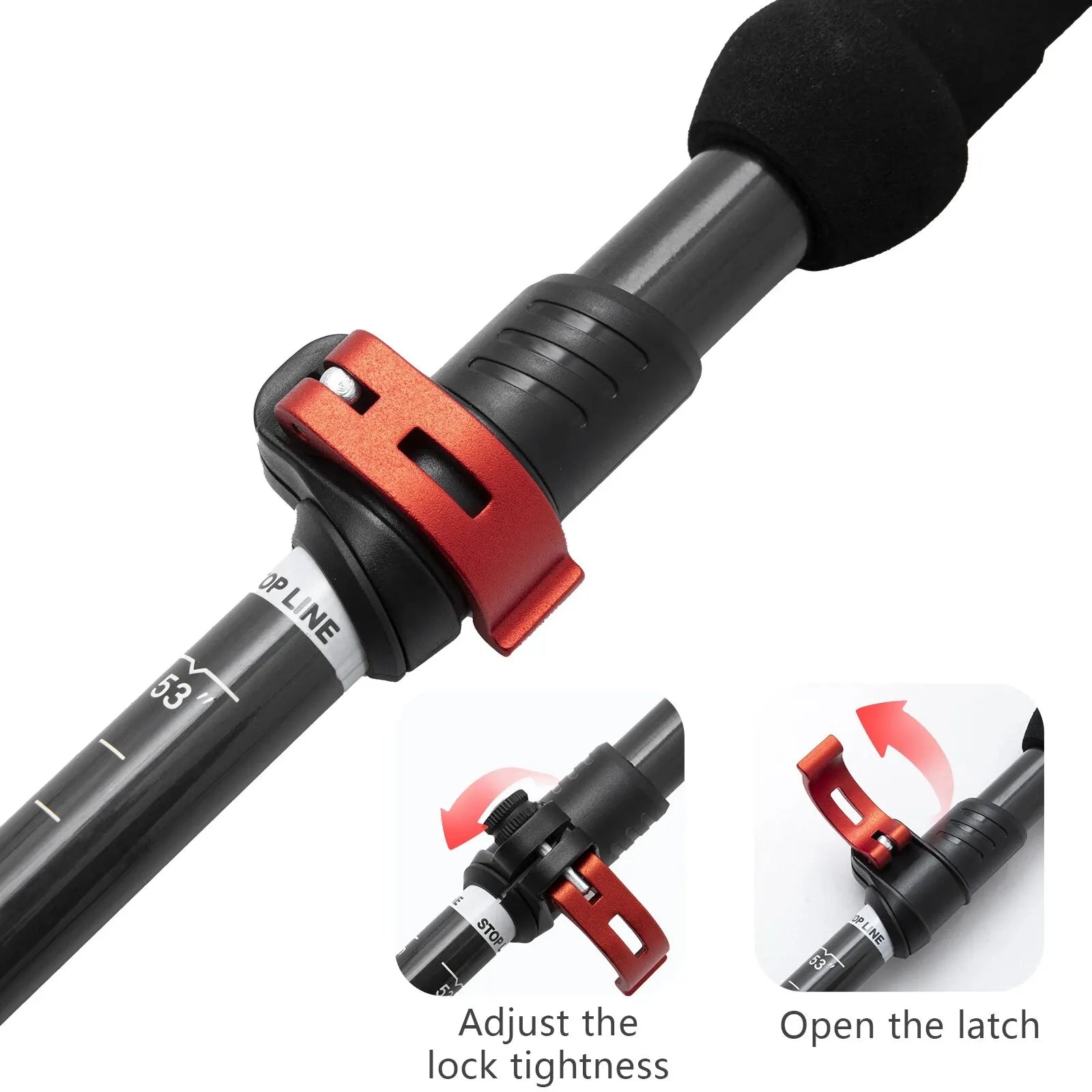 Carbon Fiber Folding Trekking Poles: Collapsible Telescopic Sticks for Hiking and Climbing