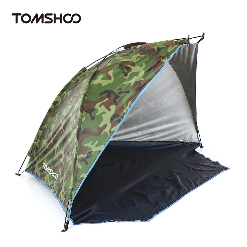 Outdoor Camping Tent - Single Layer Anti UV Beach Tent with Sun Shelter Awning