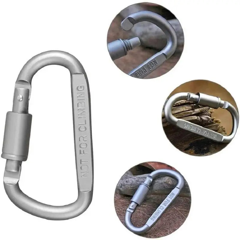 4Pcs Carabiner Set - Tactical Aluminum Alloy Carabiner Hooks for Camping, Survival, EDC, and Outdoor Activities