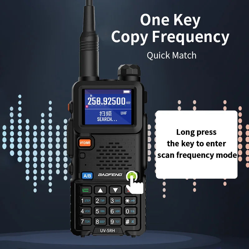 UV-5RH Multi-Band Walkie Talkie - Reliable Two-Way Communication for Outdoor