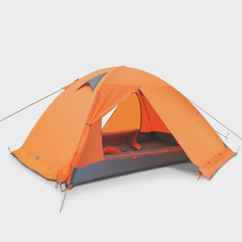 Portable Ultralight Camping Tent: 2-4 Person, Double Layers, 4-Season Shelter with Snow Skirt