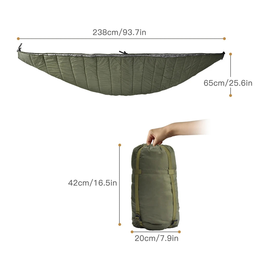 Portable Camping Cotton Hammock and Sleeping Bag - Multi functional for Outdoor Activities