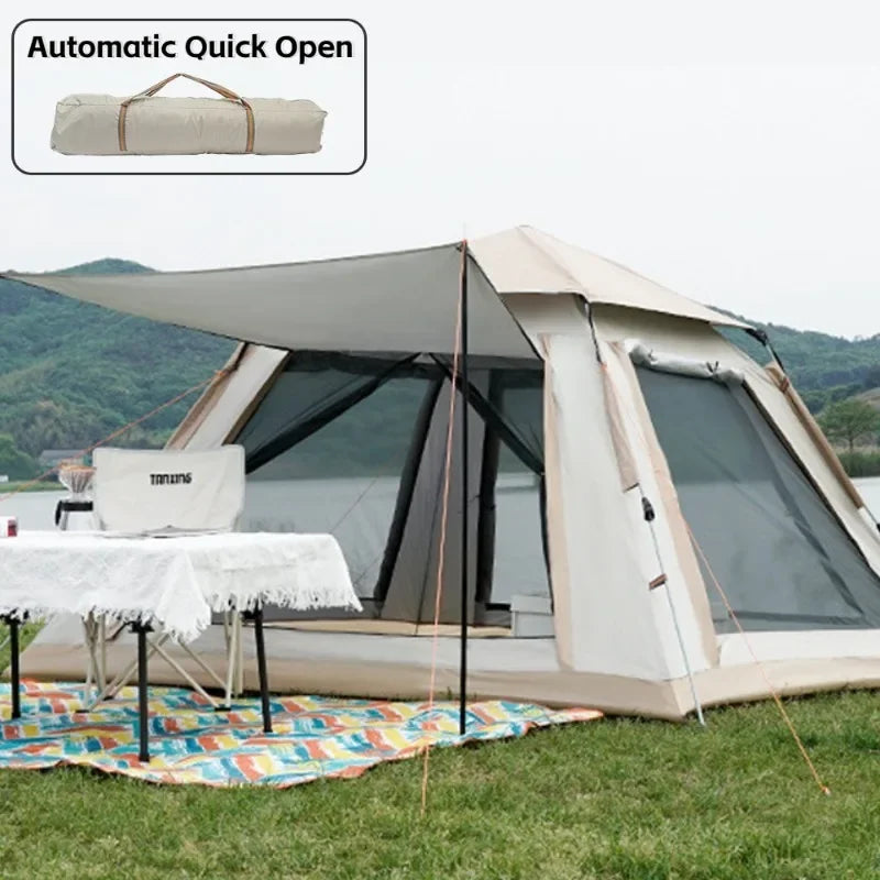 5-8 Person Outdoor Automatic Quick Open Tent Rainfly Waterproof Camping Tent