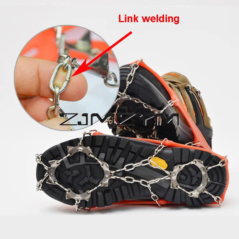 13-Teeth Anti-Slip Climbing Crampons - Ice Claws for Winter Hiking and Snow Gripping