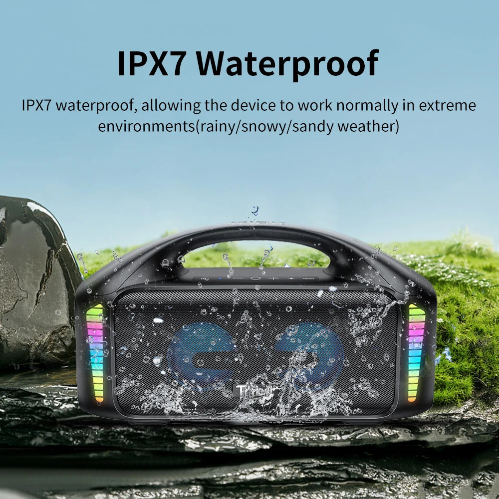 Outdoor Portable Bluetooth Speaker - IPX7 Waterproof Party and Camping Speaker with 30H Playtime