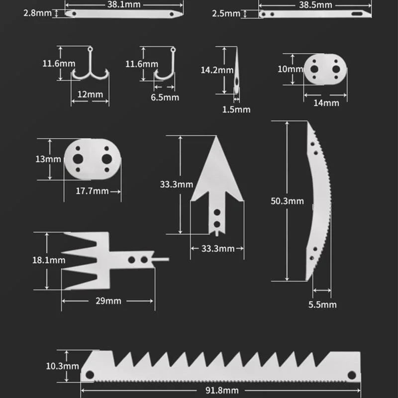 22-in-1 Stainless Steel Survival Tool Card: Portable Multifunctional Camping and Emergency