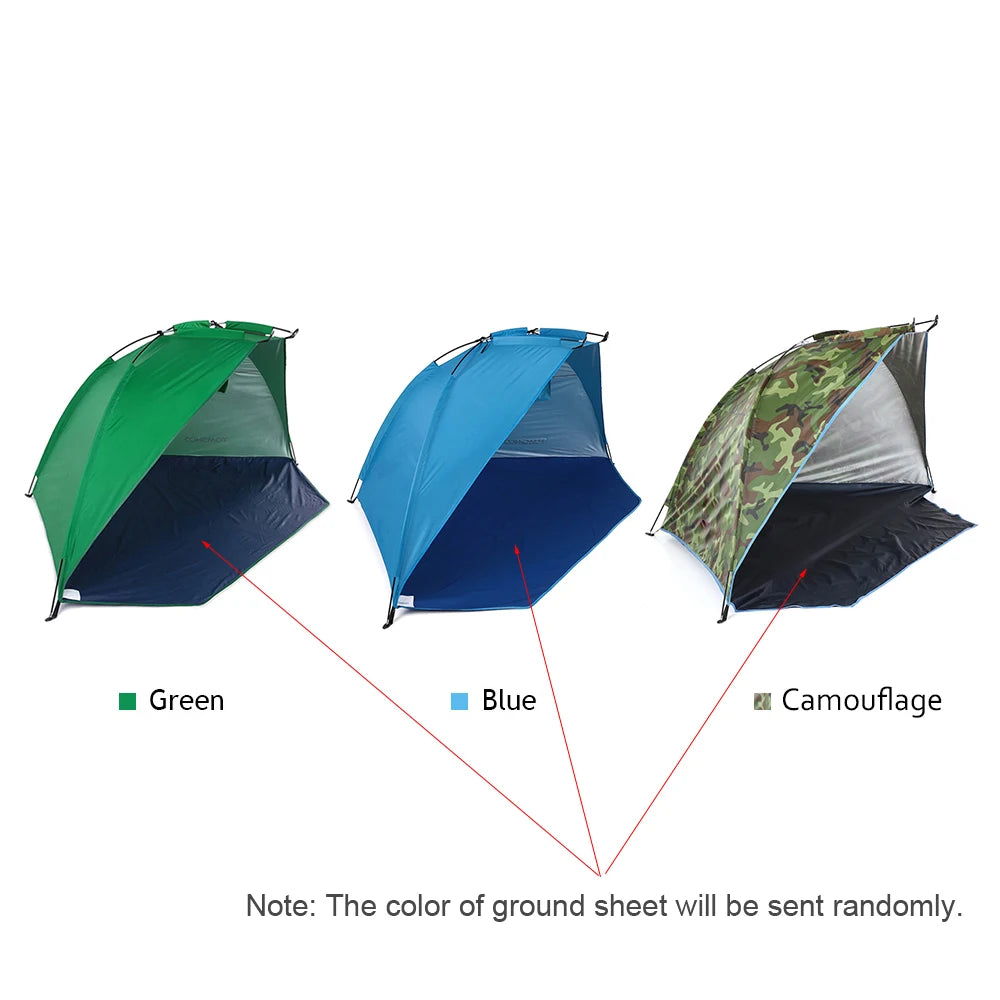 Outdoor Camping Tent - Single Layer Anti UV Beach Tent with Sun Shelter Awning