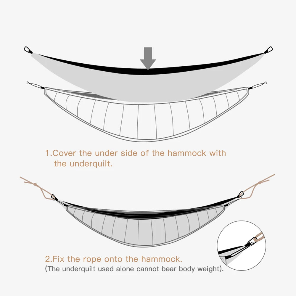 Portable Camping Cotton Hammock and Sleeping Bag - Multi functional for Outdoor Activities