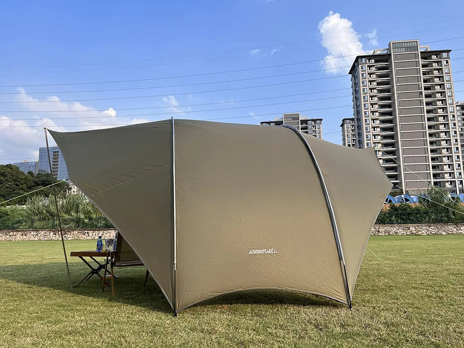 Waterproof Car Awning Sun Shelter - Eggshell Shape Auto SUV Canopy Camper Trailer Sun Shade for Outdoor Camping and Beach