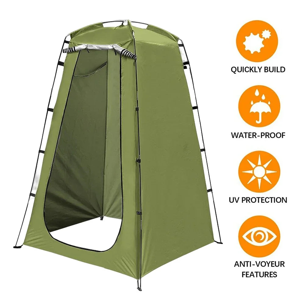 Portable Outdoor Shower Tent - Outdoor Bath, Changing, and Fitting Room Shelter for Camping, Beach Privacy, and Toilet