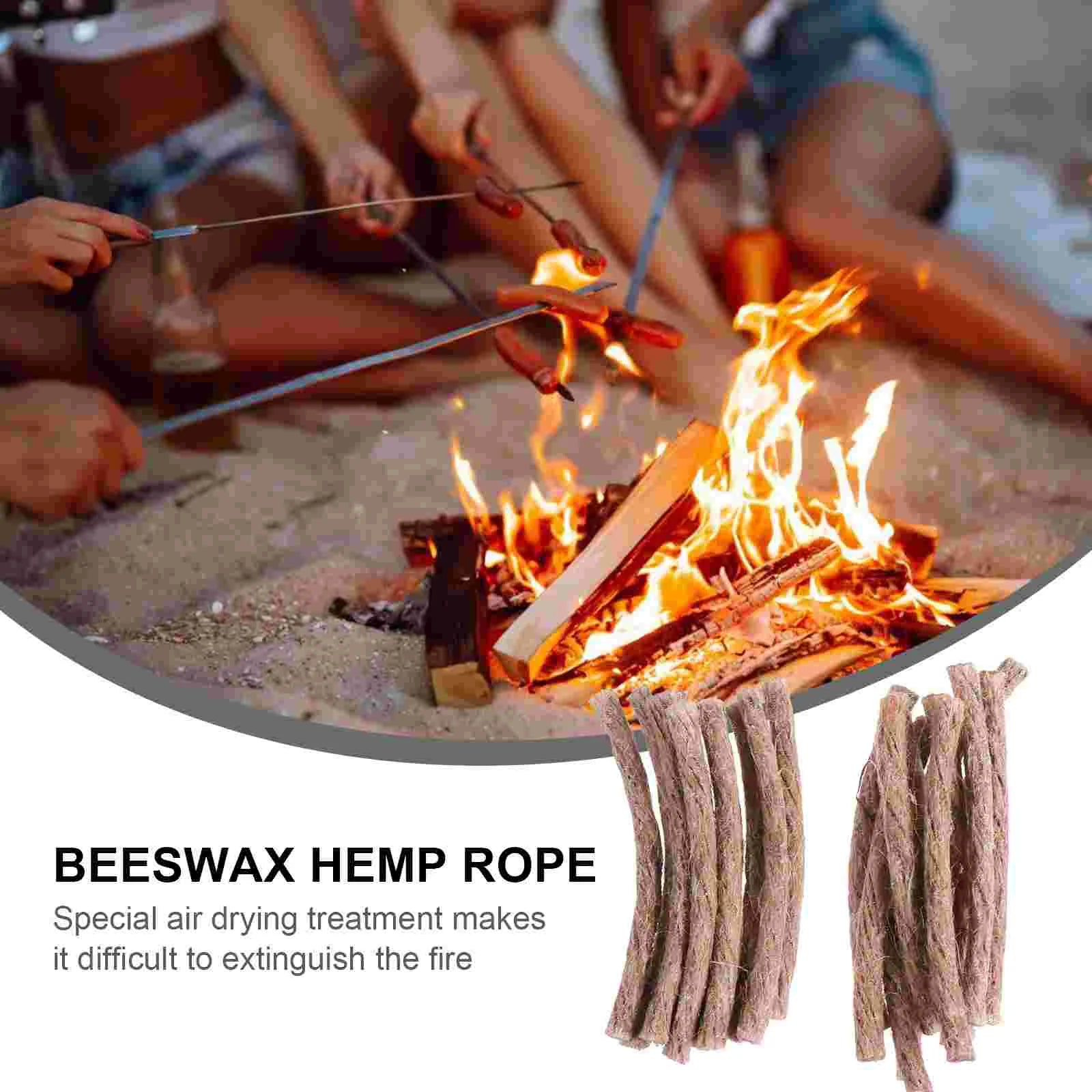 Survival Wick Hemp Cord Camping Lighter - Hemp Fire Starters for Outdoor Adventures