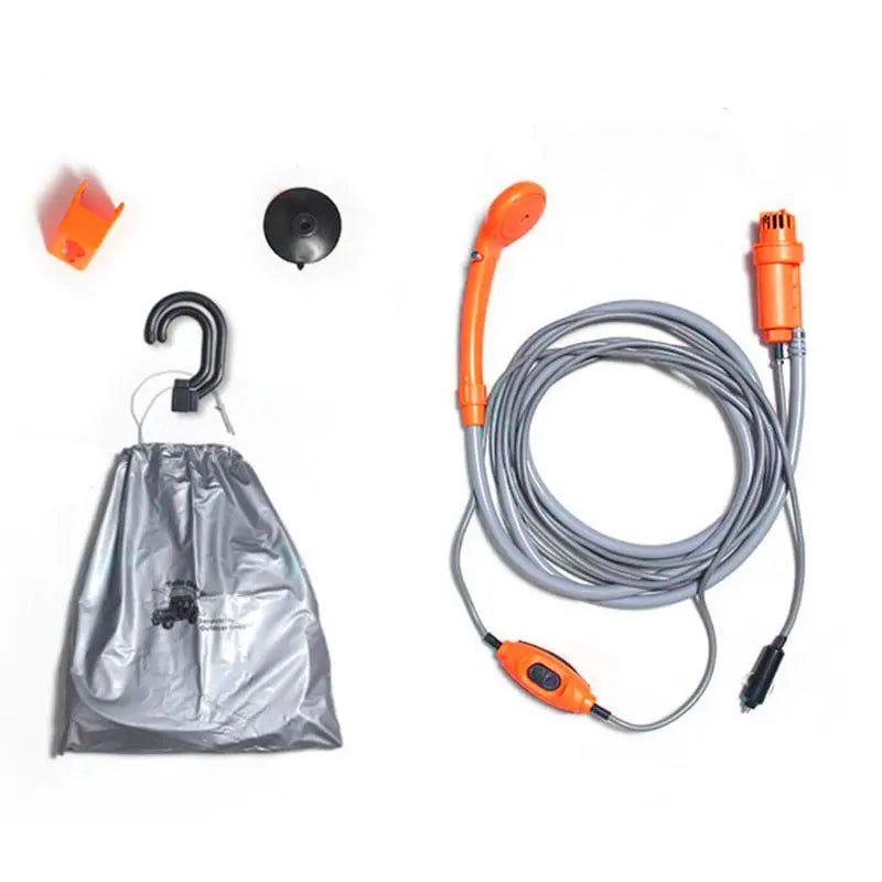 12V Wireless Portable Car Washer and Camping Shower - Outdoor Shower with 12V Power for Car Cleaning, Camping, and Hiking