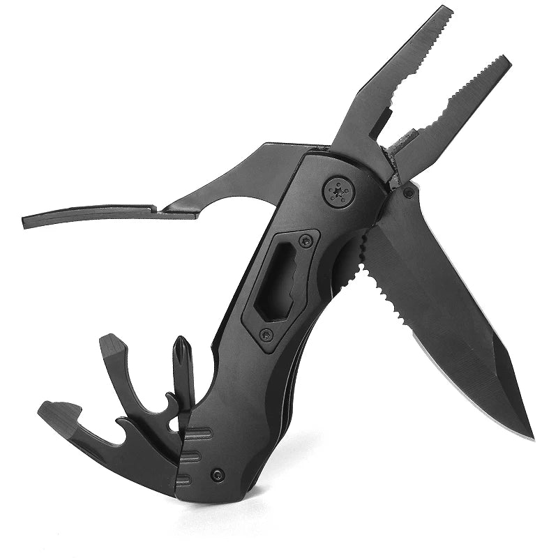 Portable Folding Multi-Purpose Mini Pliers - Combination Knife and Wire Cutter for Outdoor Emergency and EDC