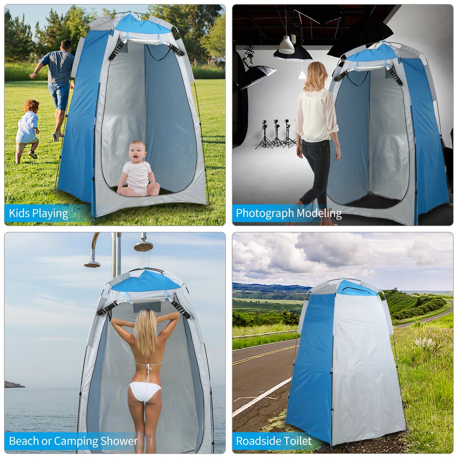 Portable Beach Shower Tent - Privacy Shelter for Camping