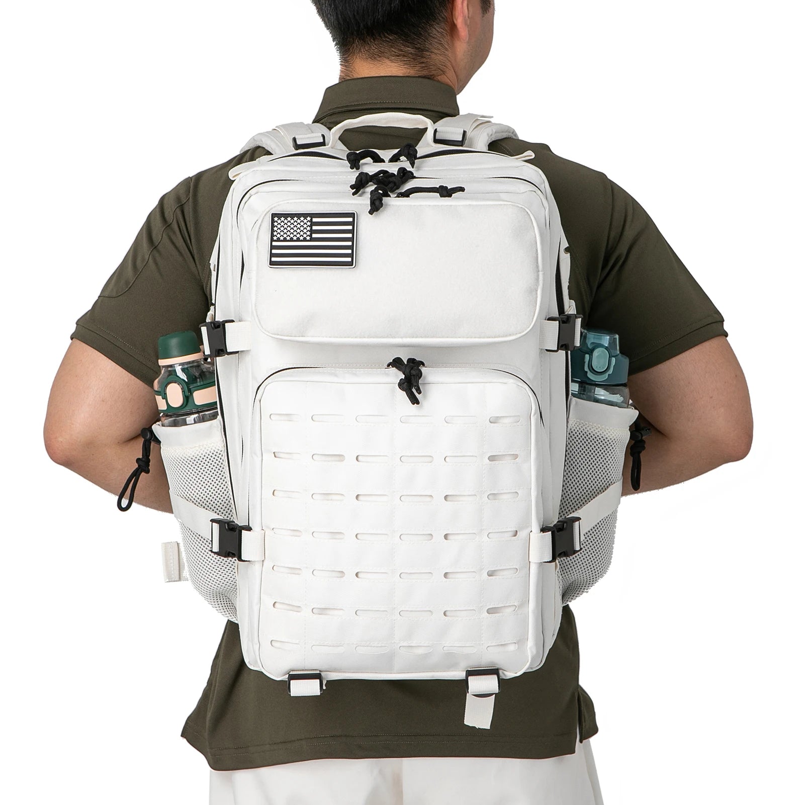 Tactical Survival Backpack - Small School Rucksack with Bottle Holder for Men